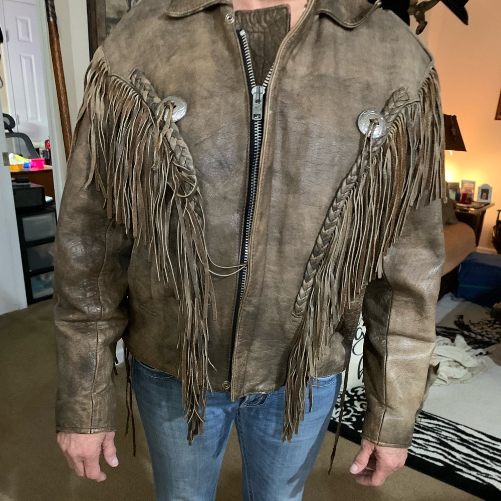 Unisex leather jacket size large - Picture 10 of 13
